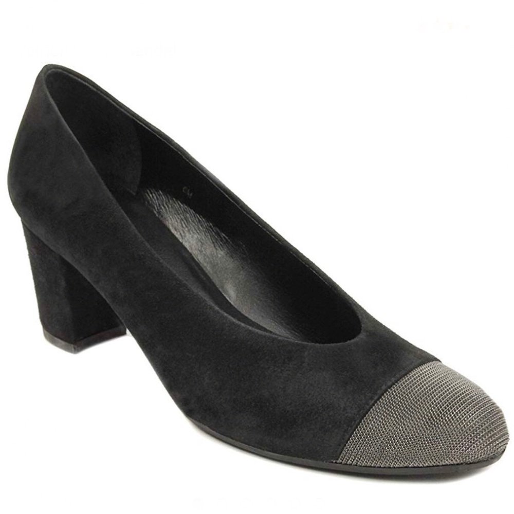 VANELi • Dank Pumps Black Suede / Pewter Chain